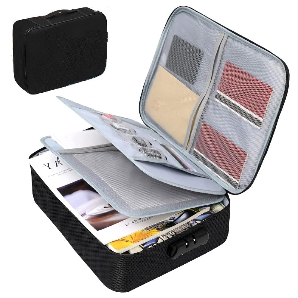 Travel/Document/Certificate Bag, Waterproof, Lockable Pouch (MultiColor)