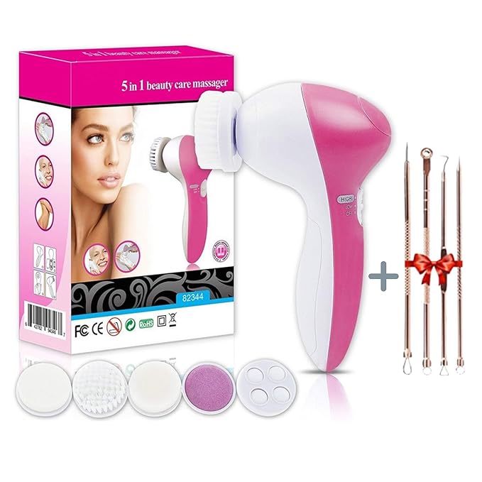 Portable Electric Facial Cleansing Brush 5-in-1