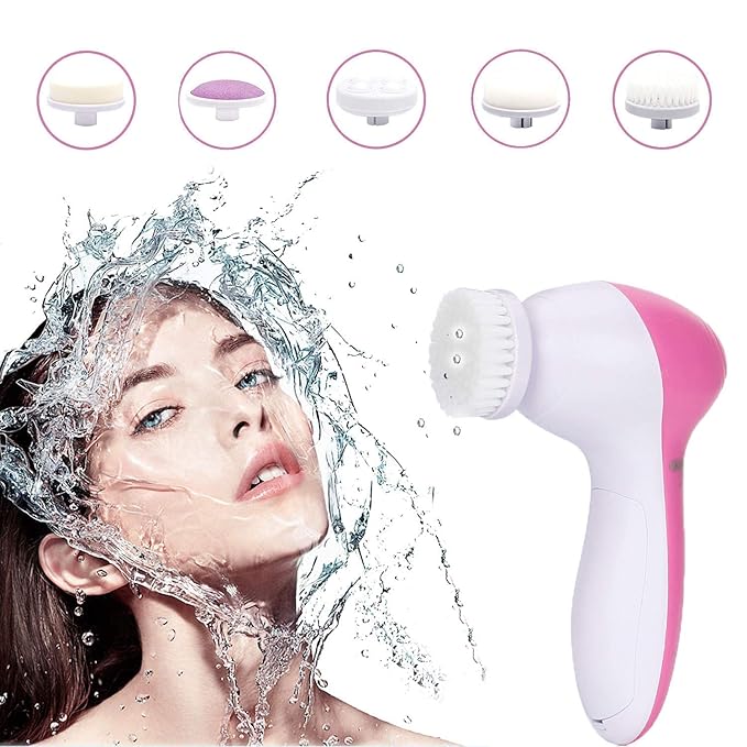 Portable Electric Facial Cleansing Brush 5-in-1