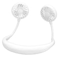 Mini Hand-Free Portable Neckband Fan with Light, USB Rechargeable.
