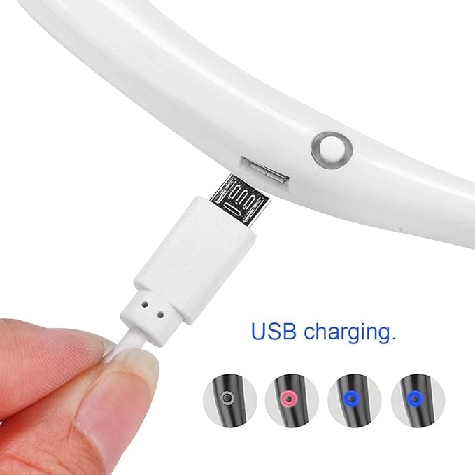 Mini Hand-Free Portable Neckband Fan with Light, USB Rechargeable.