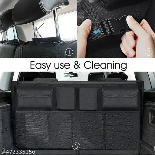 Car Trunk Organizer, Backseat Hanging Organizer With 8 Large Storage Bag.