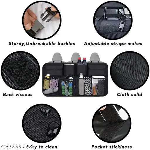 Car Trunk Organizer, Backseat Hanging Organizer With 8 Large Storage Bag.