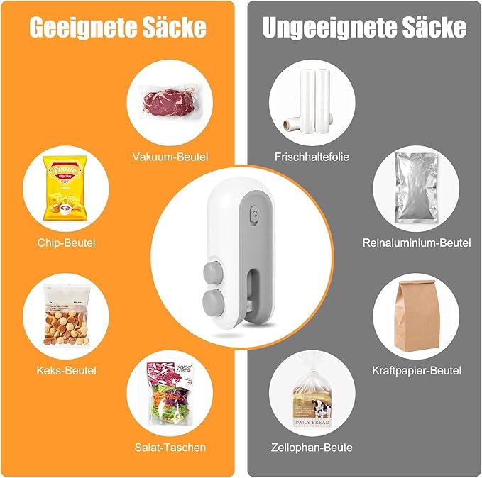 Portable Mini Sealing Machine 2-in-1 USB Rechargeable.