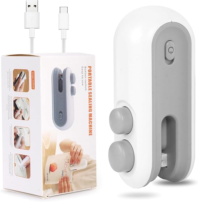 Portable Mini Sealing Machine 2-in-1 USB Rechargeable.